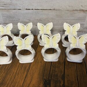 Butterfly Napkin Rings Set of 8